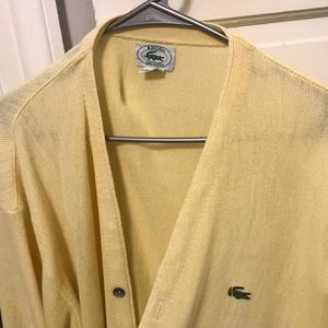 80s vtg Lacoste cardigan grandpa sweater